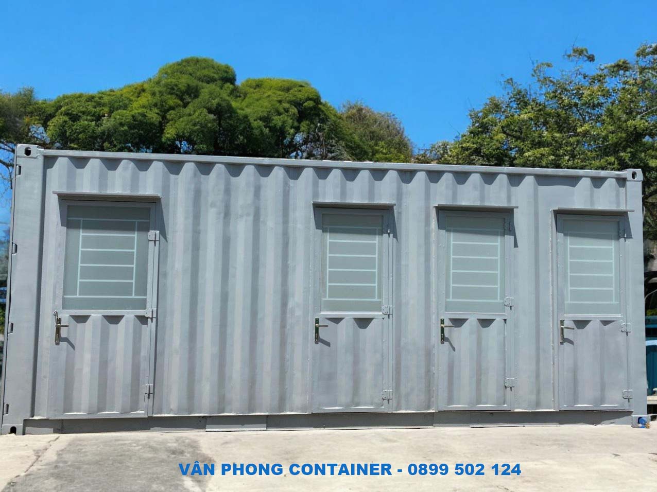 Container Toilet 4 Buồng Khép Kín, Giải Pháp Nhà Vệ Sinh Di Động Tiện Lợi 5 Container Toilet Vân Phong Container