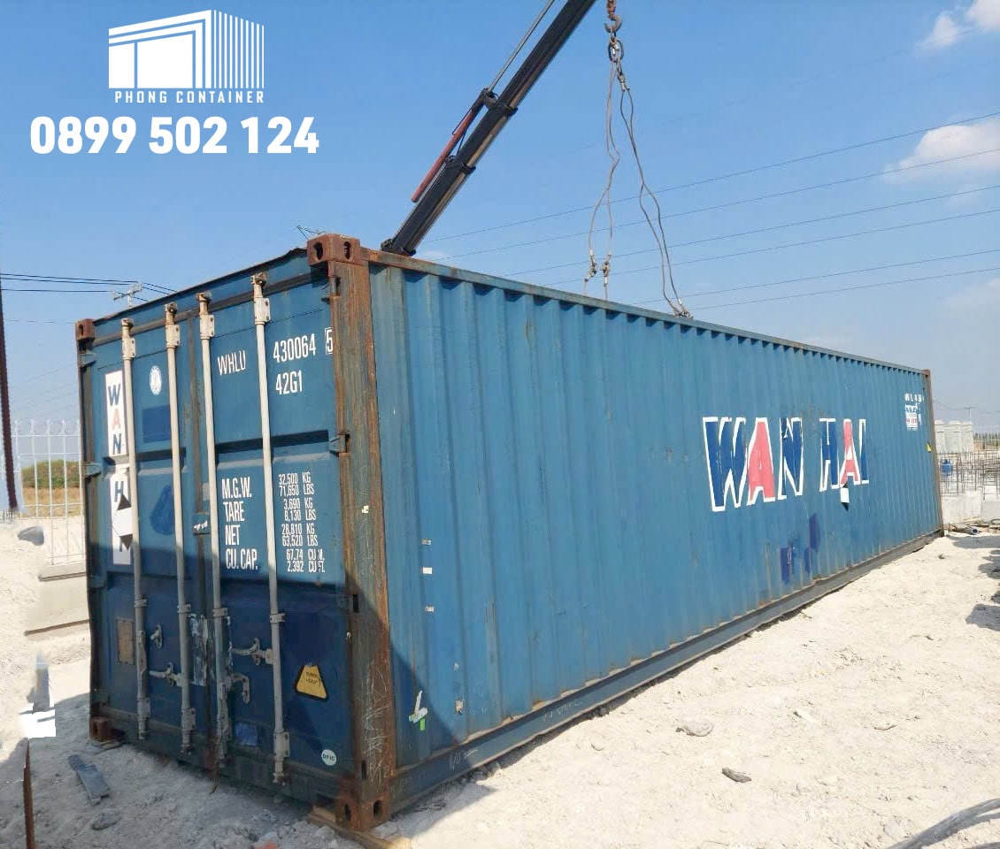 Bán & Cho Thuê Container Kho 40 Feet Cũ Chất Lượng 80-95% 4 Container kho 40 feet cũ cho thuê làm kho chứa hàng