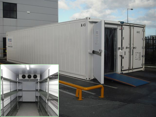 Container lạnh làm kho chứa hàng cho siêu thị