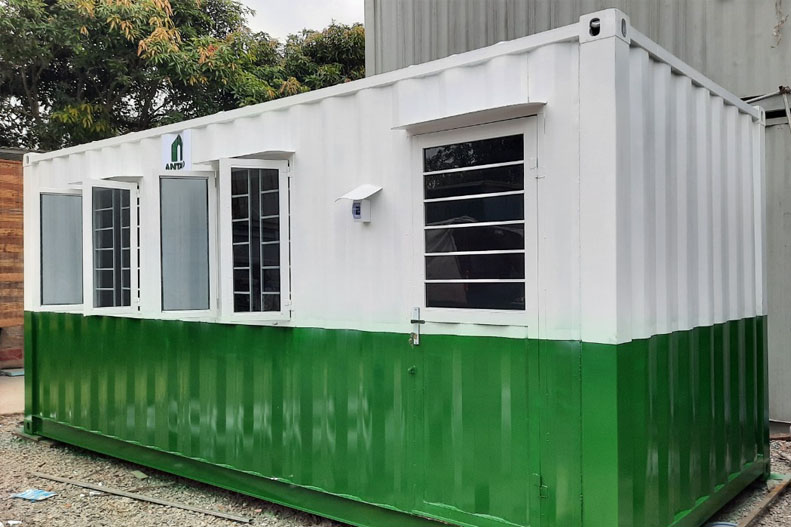Container văn phòng 20ft sơn theo màu chủ đầu tư