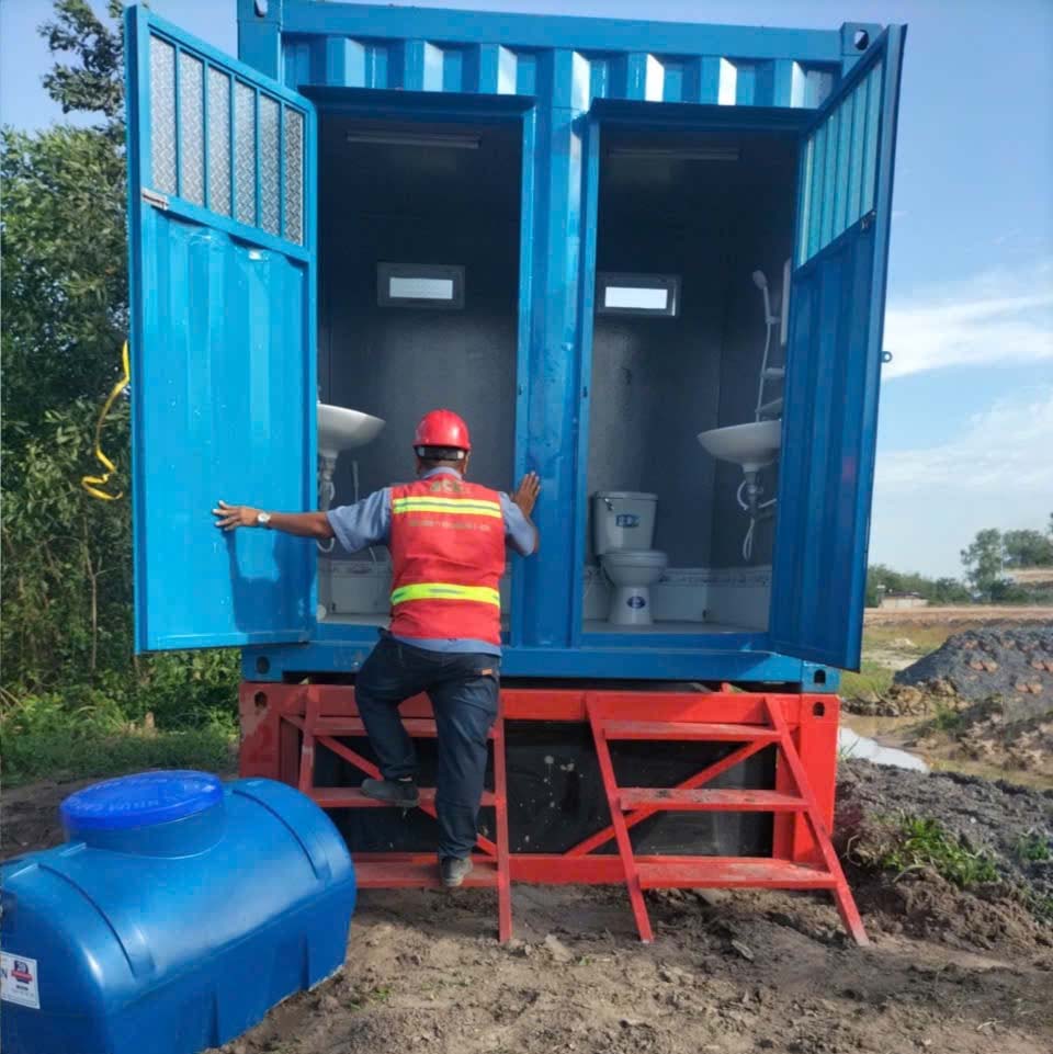 Container Toilet 2 Buồng 10ft Cho Thuê Giá Rẻ, Có Bể Phốt 12 Container Toilet 2 Buồng 10ft Cho Thuê Giá Rẻ, Có Bể Phốt
