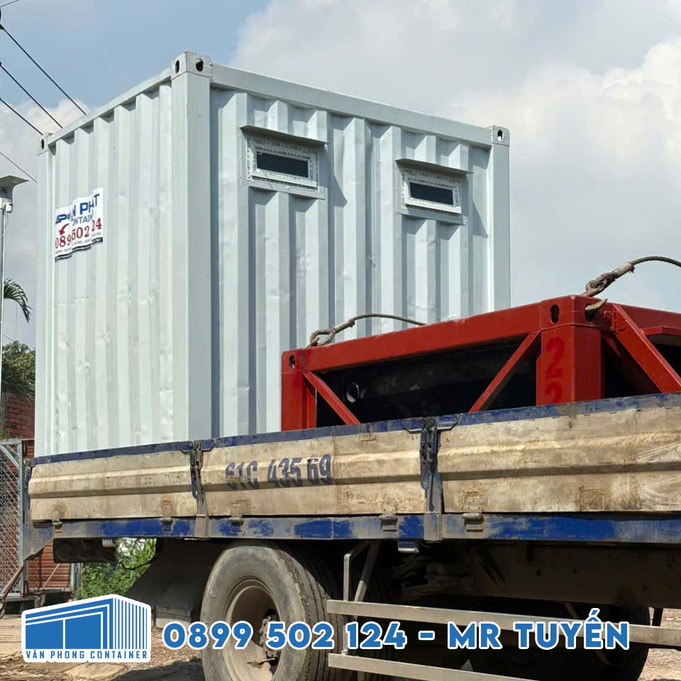 Container Toilet 2 Buồng 10ft Cho Thuê Giá Rẻ, Có Bể Phốt 10 Vận chuyển container toilet 10ft cho thuê
