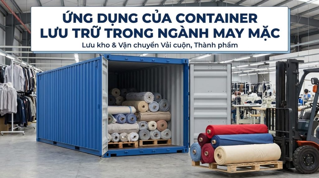 Container kho trong ngành may mặc