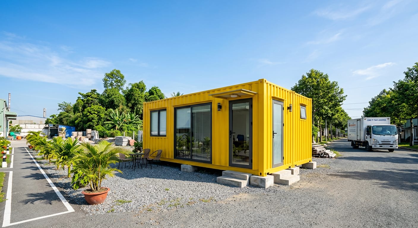 Container 20ft hoán cải làm văn phòng nhỏ đẹp