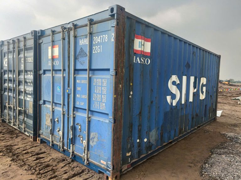 Container 20ft Làm Kho Chứa Hàng Tại Công Trình, Kho Bãi