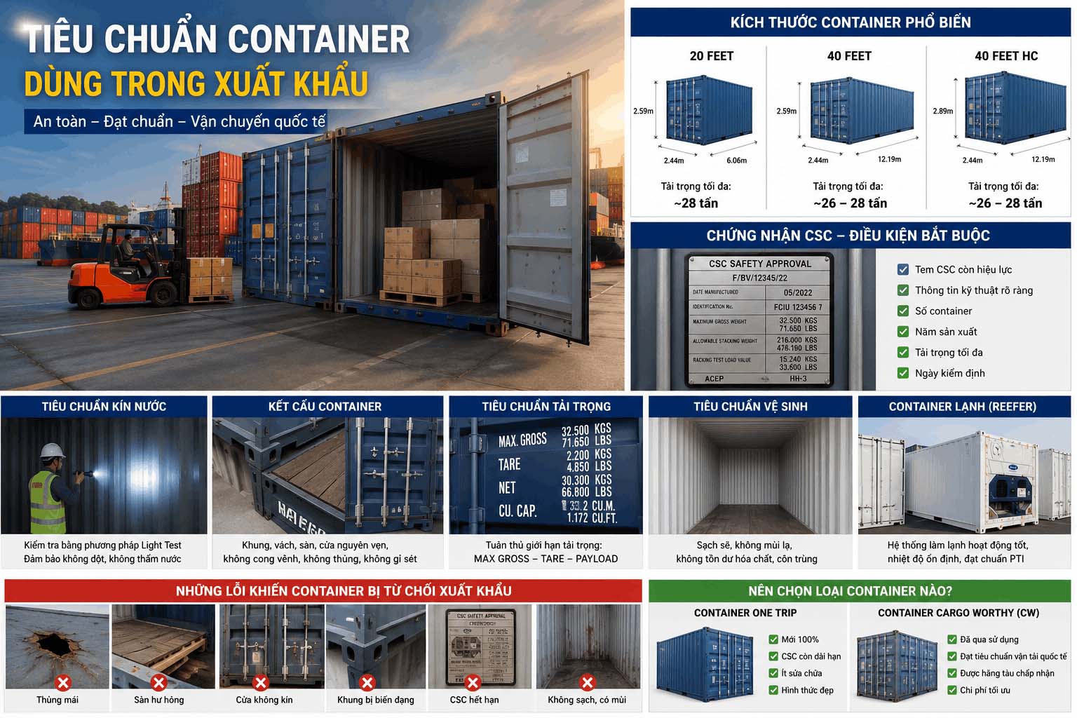 Tiêu chuẩn Container xuất khẩu