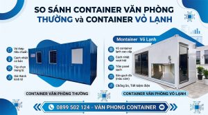 So sánh container văn phòng 20ft thường và vỏ cont lạnh