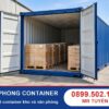 Container kho 20 feet chứa pallet hàng hóa tại nhà xưởng